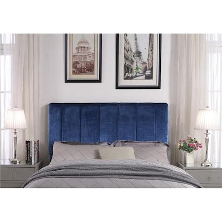 Chic Home FHB9057-US Full & Queen Size Modern Transitional Anwar Headboard - Navy - 53.25 X 62.4 X 4 In.